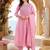 Women Empire Mirror Work Pure Cotton Kurta with Trousers & With Dupatta