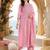 Women Empire Mirror Work Pure Cotton Kurta with Trousers & With Dupatta