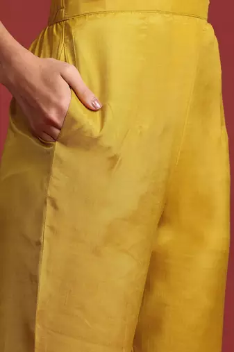 Floral Embroidered Sequinned Kurta With Trousers & Dupatta