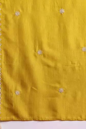 Floral Embroidered Sequinned Kurta With Trousers & Dupatta