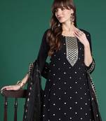 Ethnic Motifs Embroidered Kurta with Trousers & Dupatta