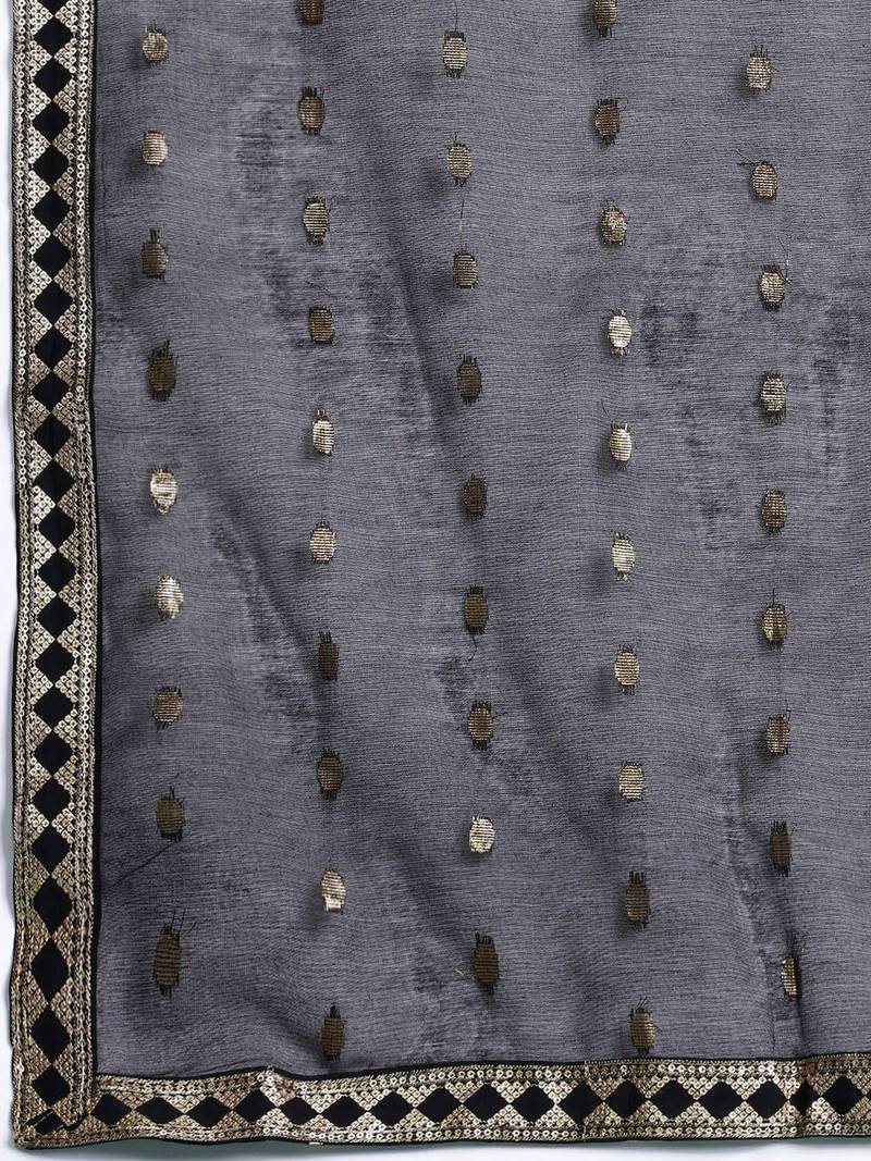 Ethnic Motifs Embroidered Kurta with Trousers & Dupatta