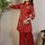 Floral Embroidered Mandarin Collar Thread Work Pure Cotton Kurta With Trousers