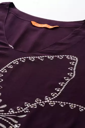Floral Printed Sequinned Kurta with Palazzos