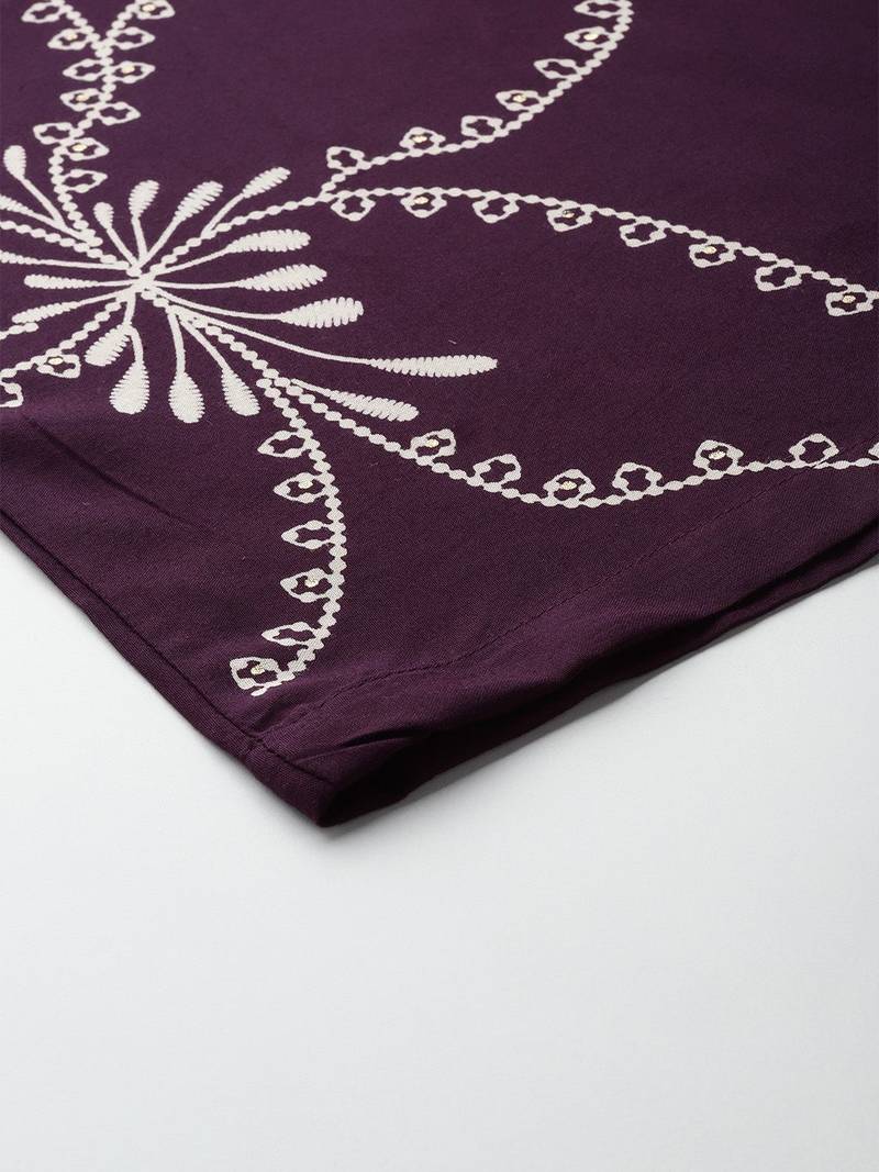 Floral Printed Sequinned Kurta with Palazzos