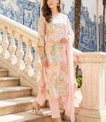 Women Printed Regular Thread Work Kurta with Trousers & With Dupatta