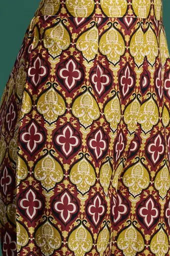 Ethnic Motifs Printed Sequinned Pure Cotton Kurta With Trousers & Dupatta