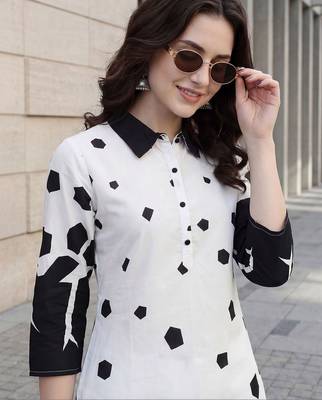 Women Printed Regular Pure Cotton Kurta with Palazzos 2