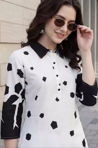 Women Printed Regular Pure Cotton Kurta with Palazzos