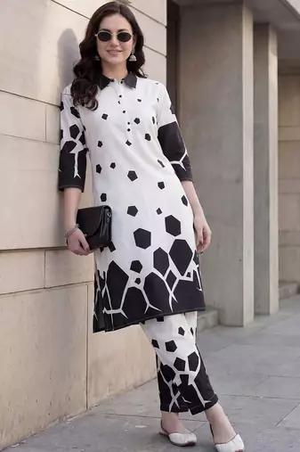 Women Printed Regular Pure Cotton Kurta with Palazzos