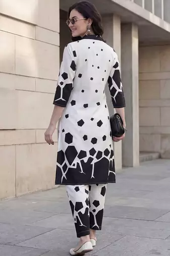 Women Printed Regular Pure Cotton Kurta with Palazzos
