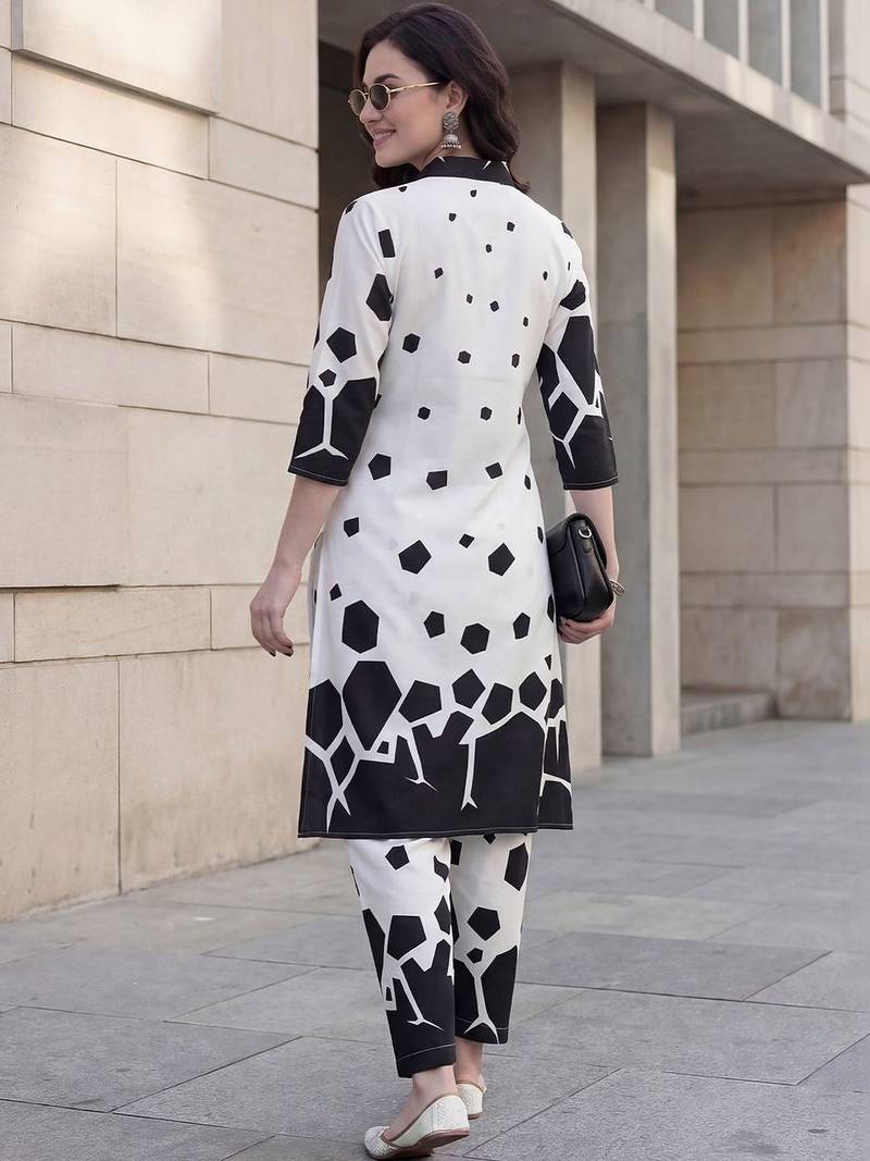 Women Printed Regular Pure Cotton Kurta with Palazzos