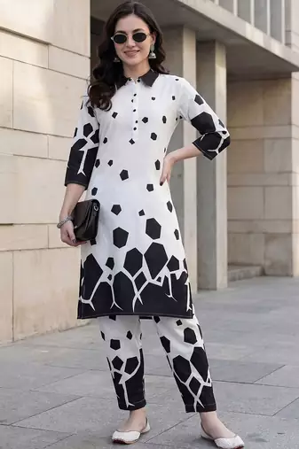 Women Printed Regular Pure Cotton Kurta with Palazzos