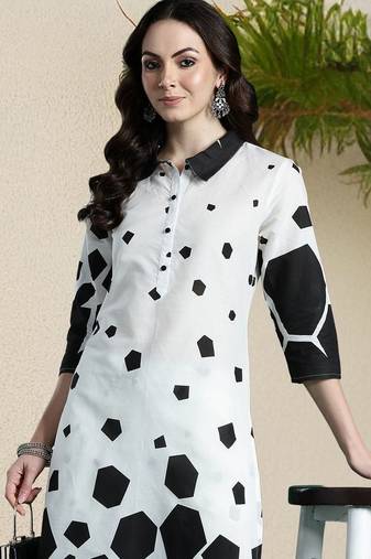 Women Printed Regular  Cotton Kurta with Trousers