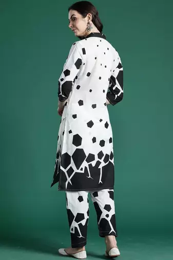 Women Printed Regular Pure Cotton Kurta with Trousers