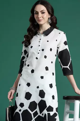 Women Printed Regular Pure Cotton Kurta with Trousers