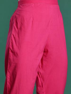 Floral Printed Pure Cotton Kurta with Trousers & Dupatta 3