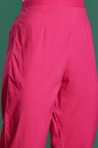 Floral Printed Pure Cotton Kurta with Trousers & Dupatta