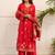 Ethnic Motifs Embroidered Thread Work Kurta With Palazzos & Dupatta