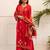 Ethnic Motifs Embroidered Thread Work Kurta With Palazzos & Dupatta