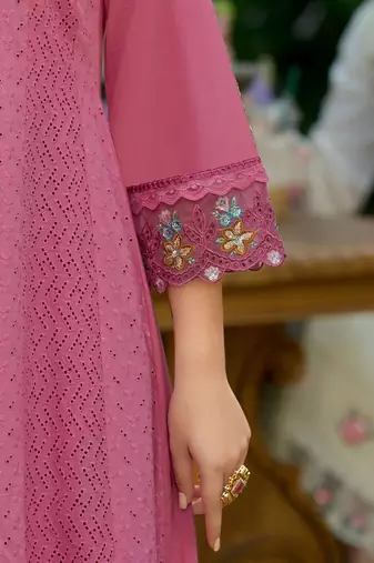 Women Ethnic Motifs Panelled Thread Work Pure Cotton Kurta with Trousers & With Dupatta