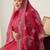 Plus Size Embroidered Regular Kurta with Trousers & With Dupatta