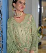 Women Ethnic Motifs Embroidered Sequinned Kurta with Trousers & Dupatta