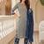 Women Striped Regular Thread Work Pure Cotton Kurta with Trousers & With Dupatta