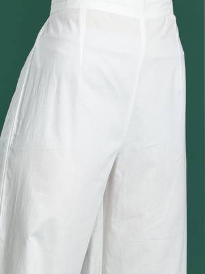 Floral Embroidered Pure Cotton Kurta with Palazzos 3