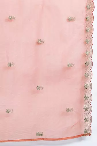 Ethnic Motifs Embroidered Gotta Patti Kurta With Trousers & Dupatta