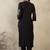 Women Floral Embroidered V-Neck Thread Work Pure Cotton Kurta with Trousers