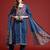 Ethnic Motifs Printed Thread Work Kurta with Trousers & Dupatta