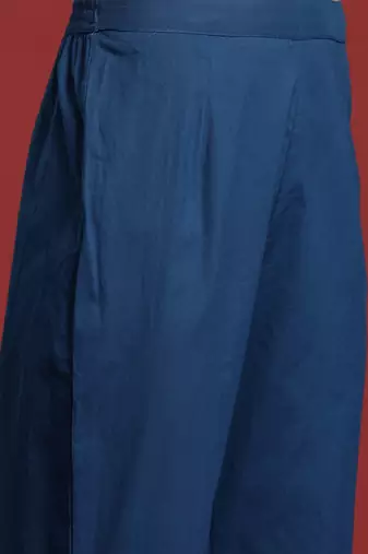 Ethnic Motifs Printed Thread Work Kurta with Trousers & Dupatta