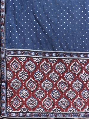 Ethnic Motifs Printed Thread Work Kurta with Trousers & Dupatta 4