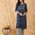 Ethnic Motifs Printed Straight Sequinned Kurta with Trousers