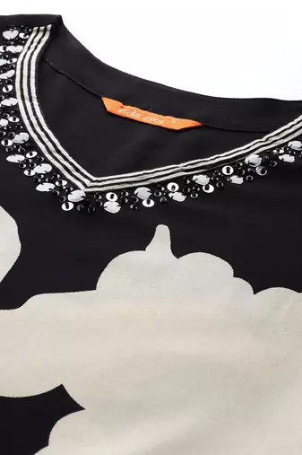 Floral Printed Kurta with Salwar with Sequinned Detail