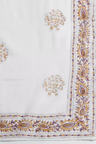 Floral Printed Empire Pure Cotton Kurta with Trousers & With Dupatta