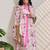 Women Floral Printed Regular Thread Work Pure Cotton Kurta with Trousers & With Dupatta