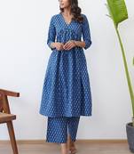 Women Ethnic Motifs Printed Empire Pure Cotton Kurta with Trousers