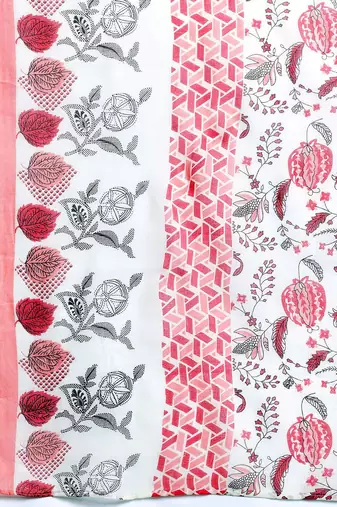 Floral Printed Pure Cotton Kurta with Trousers & Dupatta