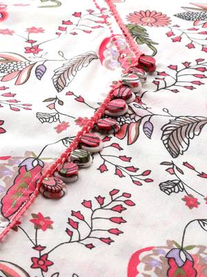 Floral Printed Pure Cotton Kurta with Trousers & Dupatta 8