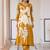 Floral Printed V-Neck A-Line Kurta With Salwar