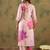 Floral Printed V-Neck Straight Kurta with Trousers