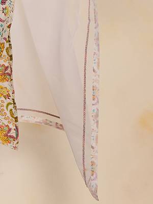 Women Floral Printed Thread Work Pure Cotton Kurta with Trousers & With Dupatta 4