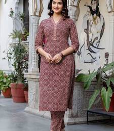 Women Printed Regular Pure Cotton Kurta with Trousers