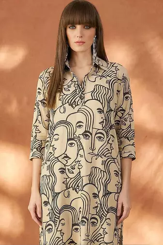 Women Printed Regular Pure Cotton Kurta with Trousers