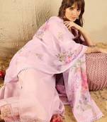 Women Floral Embroidered Regular Thread Work Kurta with Trousers & With Dupatta