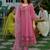 Floral Embroidered Pure Cotton Anarkali Kurta With Trousers And Dupatta