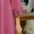 Floral Embroidered Pure Cotton Anarkali Kurta With Trousers And Dupatta