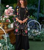 Women Floral Embroidered Regular Beads and Stones Kurta with Palazzos